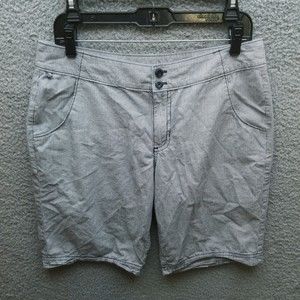 Columbia 10 PFG Omni-Shade Striped Blue White Chino Shorts 32.5" 9.75" 9.5"